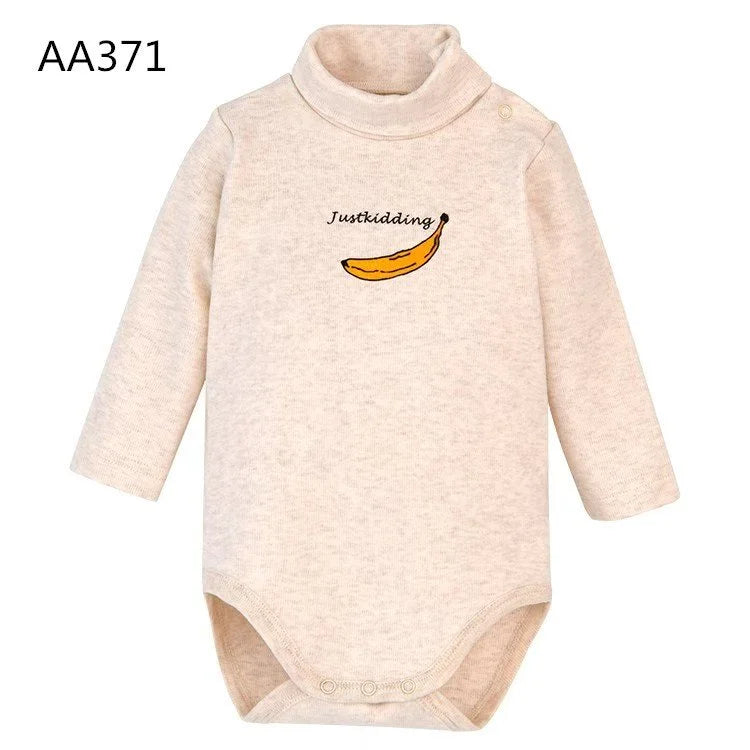 high neck body suit 100% cotton banana