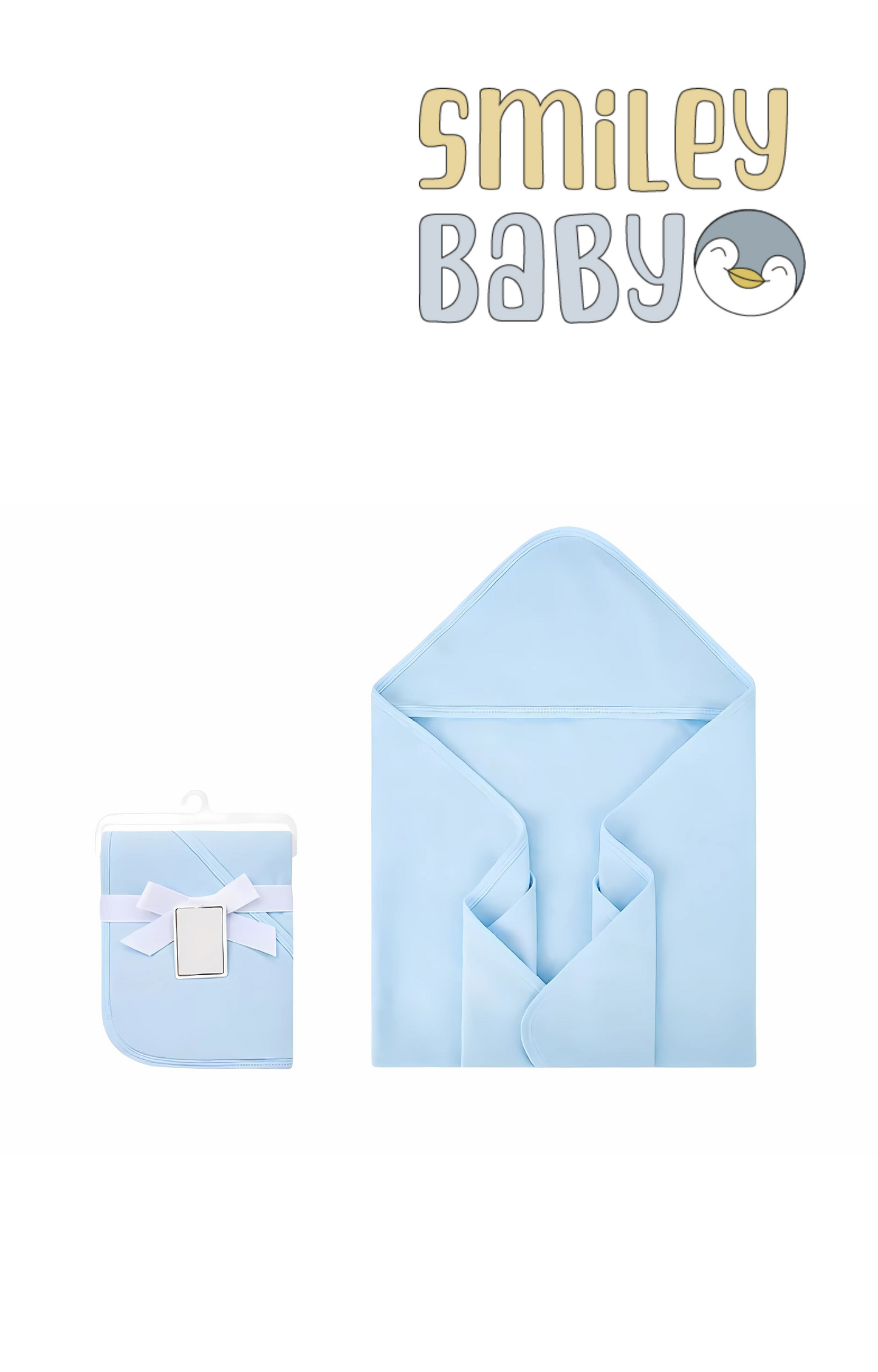 Boys Swaddles BLUE HOODED