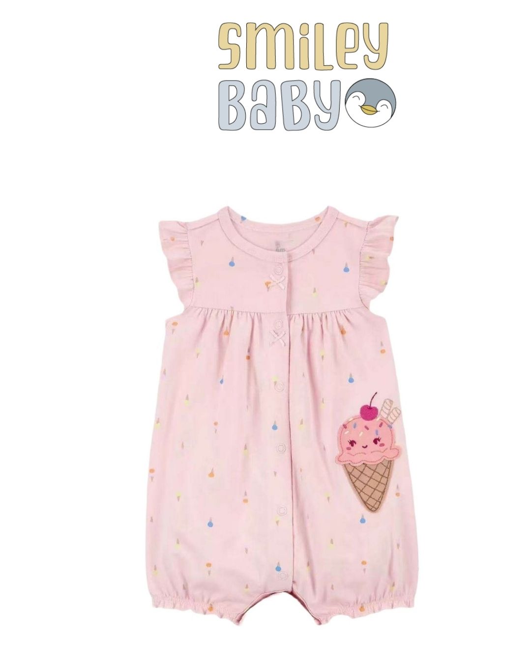 Romper pink icecream Cotton