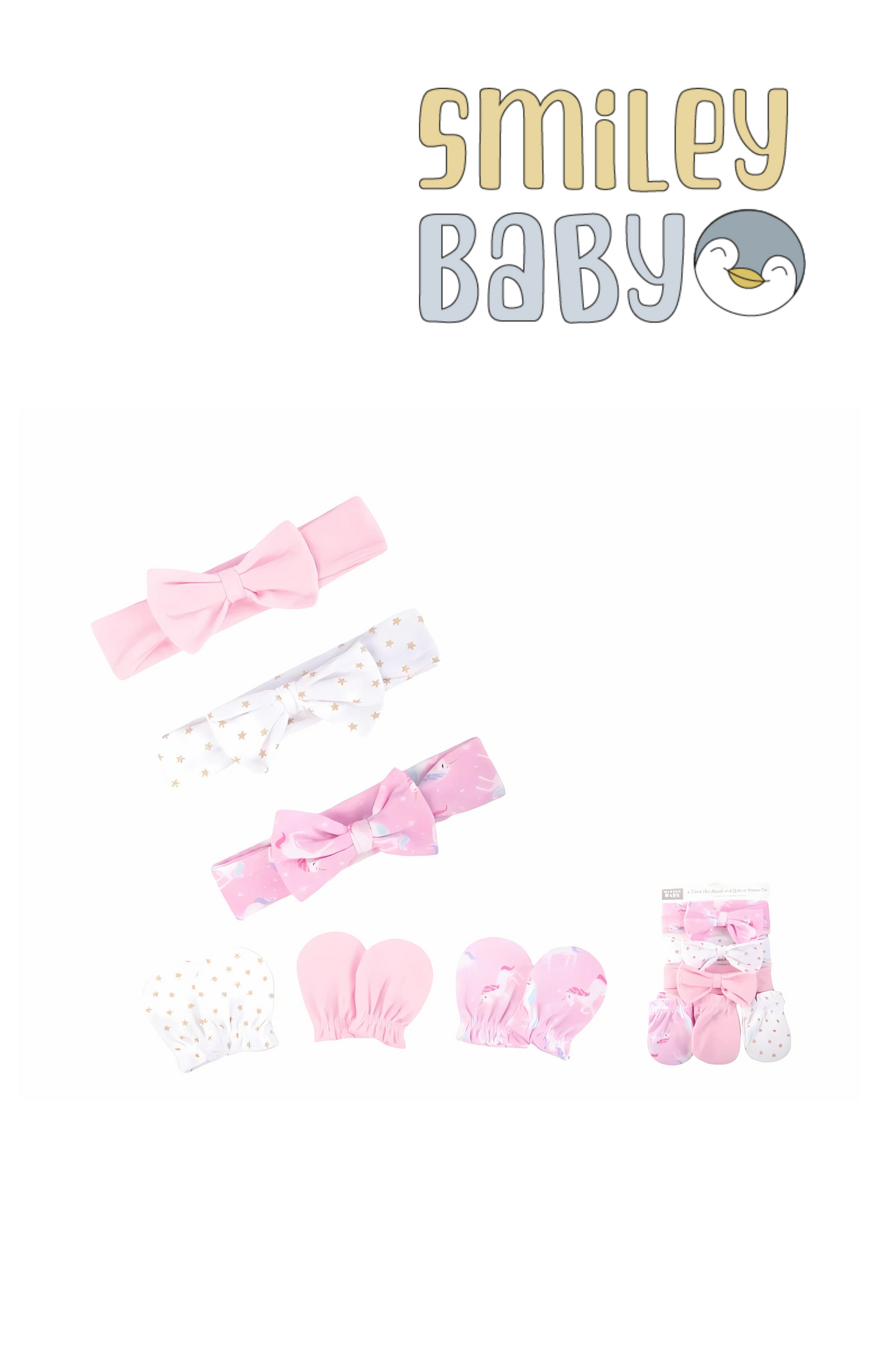Hudson Baby Cotton Headband set 6pcs UNICORN