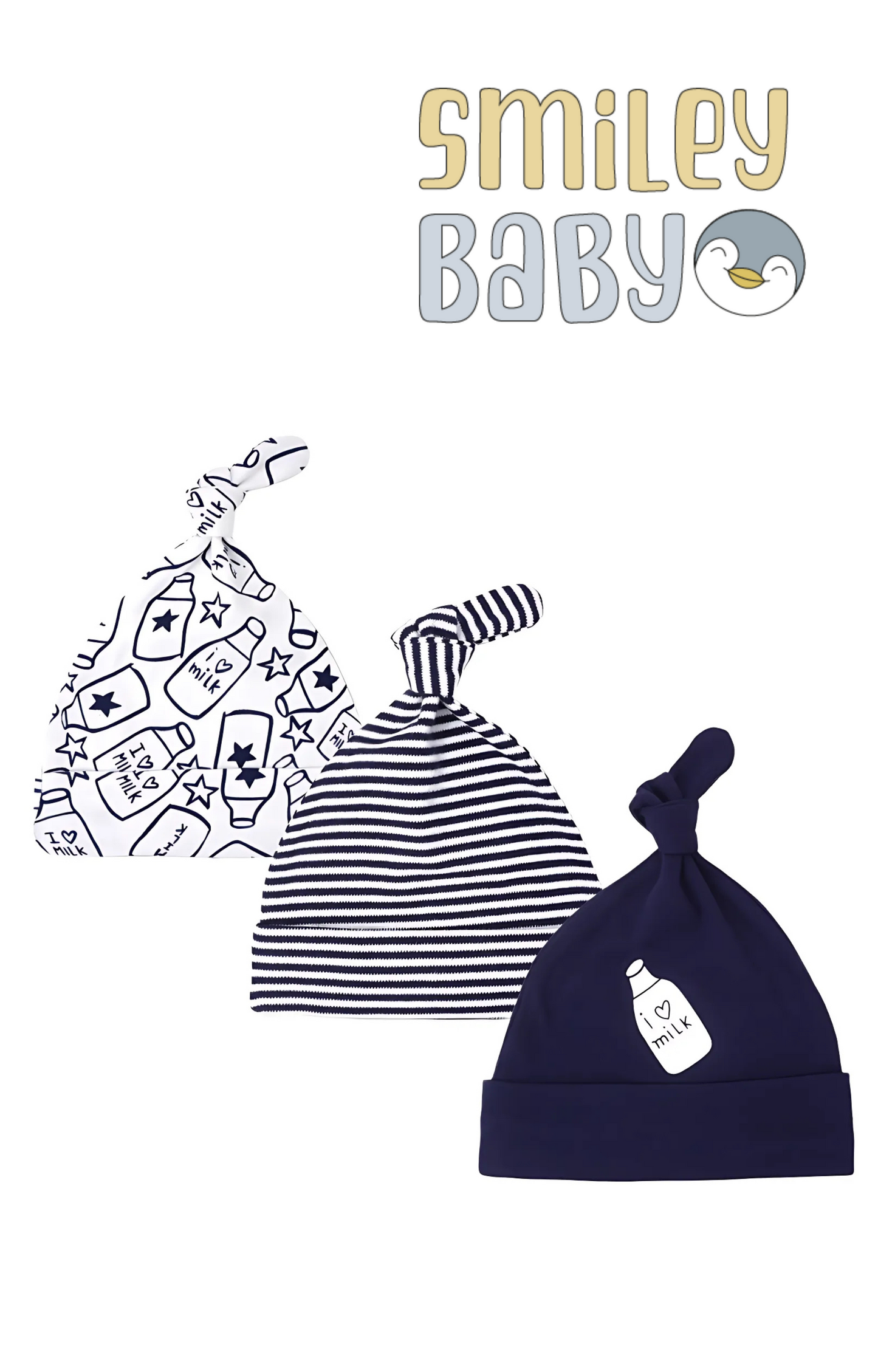 Mom’s Care hat 3pcs set MILK