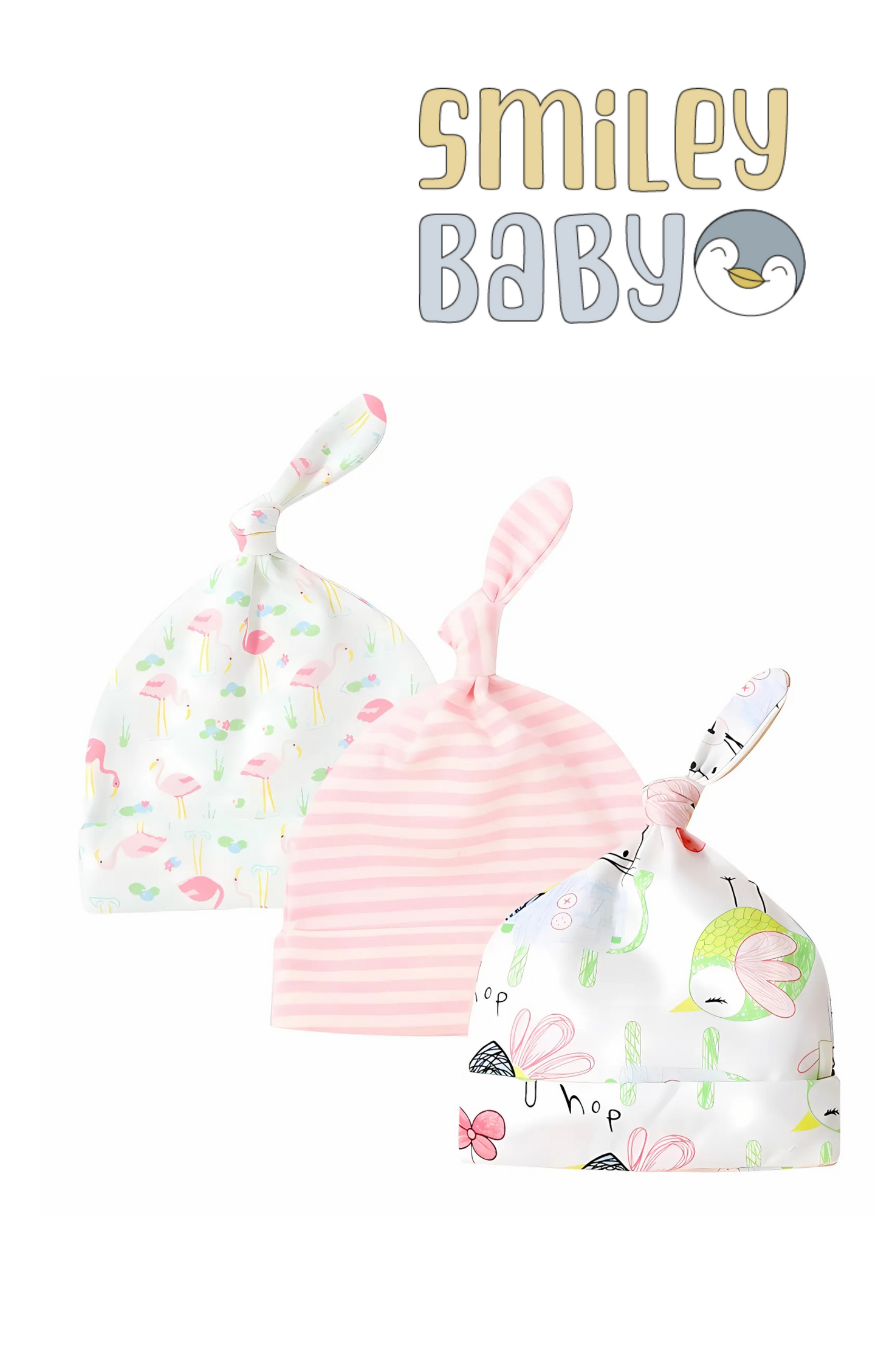 Mom’s Care hat 3pcs set FLAMINGO