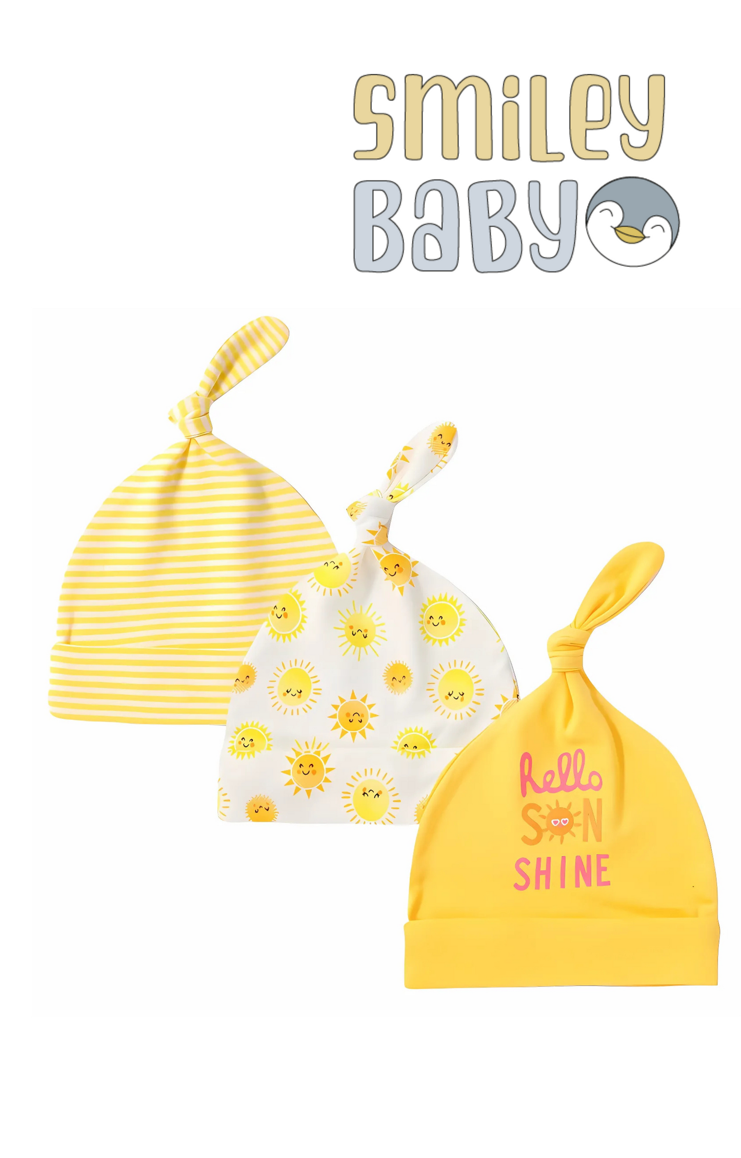 Mom’s Care hat 3pcs set HELLO SUNSHINE