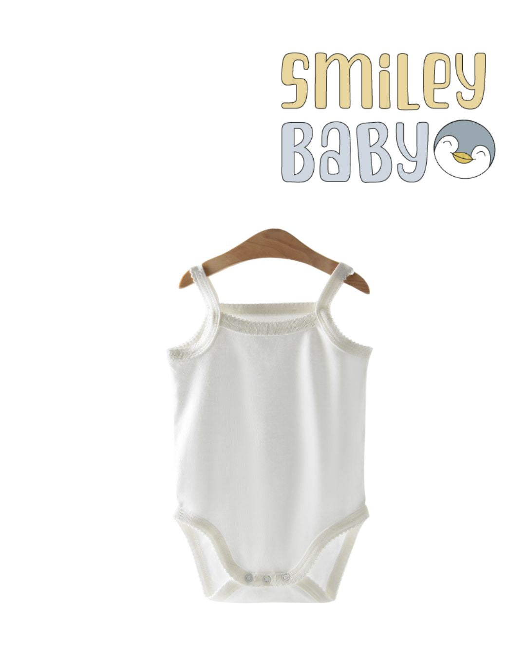 Baby Girls Spaghetti Strap Bodysuit Sleeveless WHITE