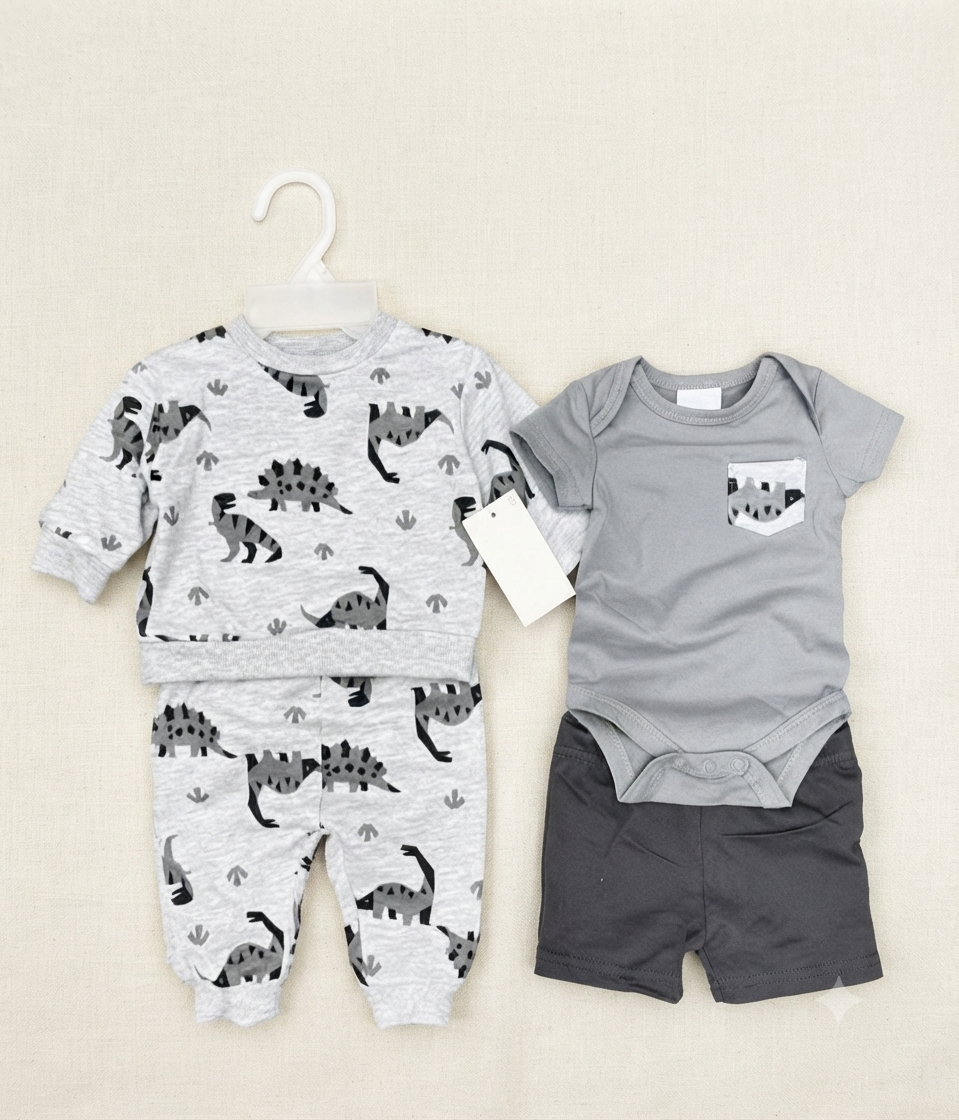 Baby 4-Piece set gray