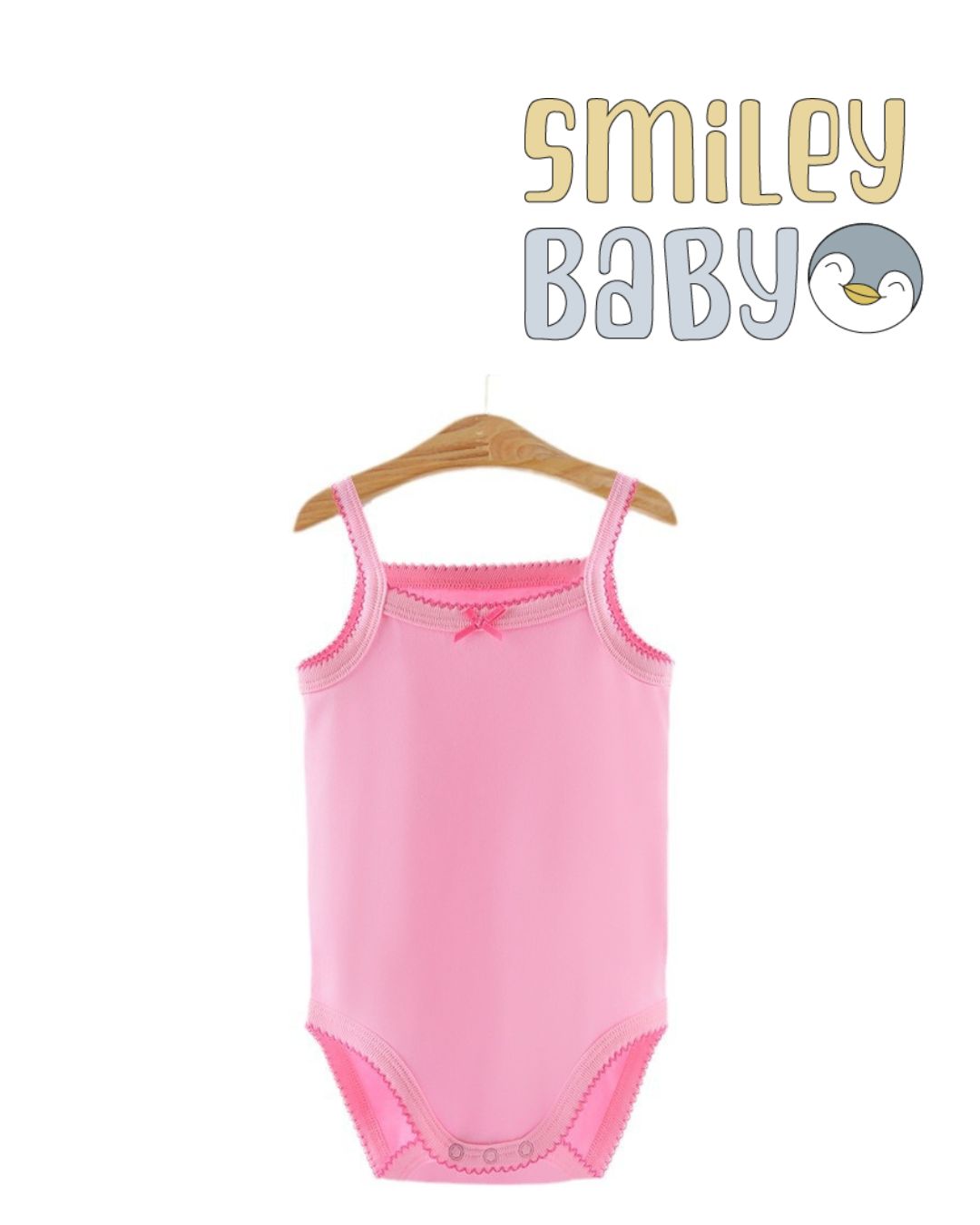 Baby Girls Spaghetti Strap Bodysuit Sleeveless PINK
