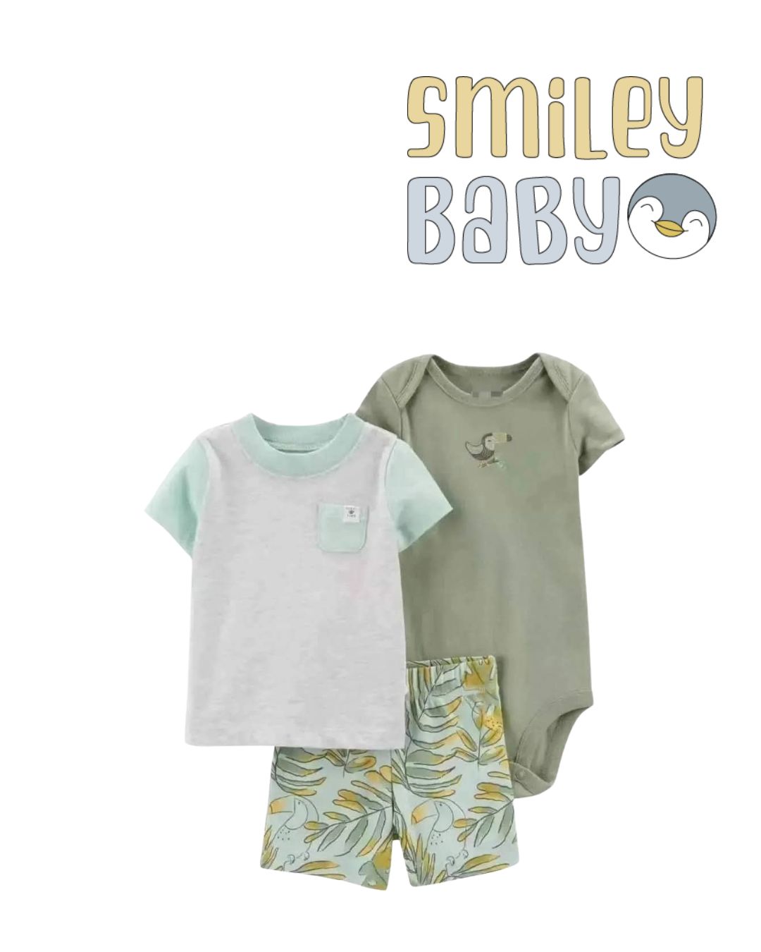 Baby 3-Piece green leafs