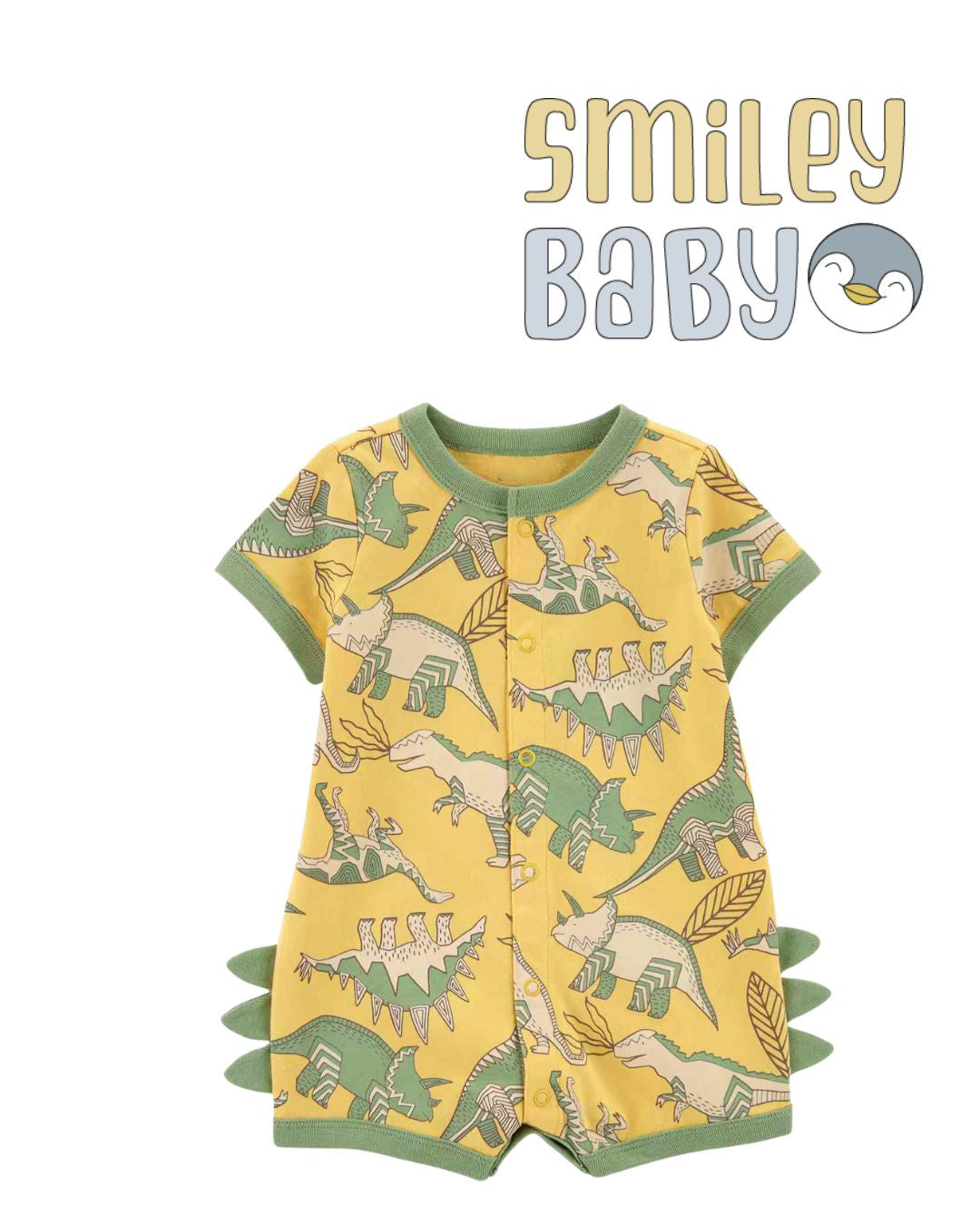 Romper yellow dinosaur Cotton