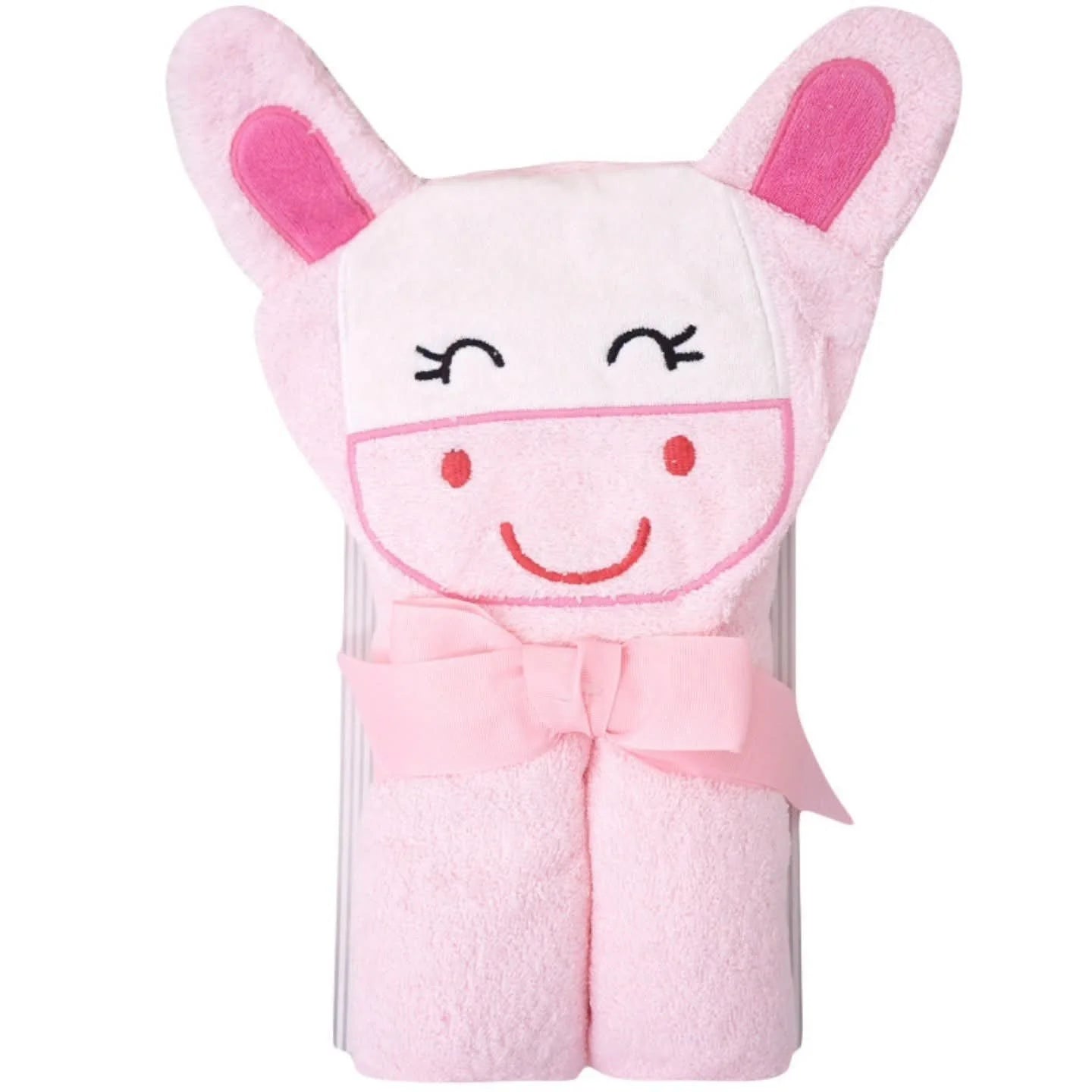 Baby Hooded Towel with cow