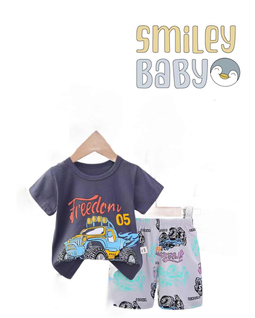 kids Pajama gray truck