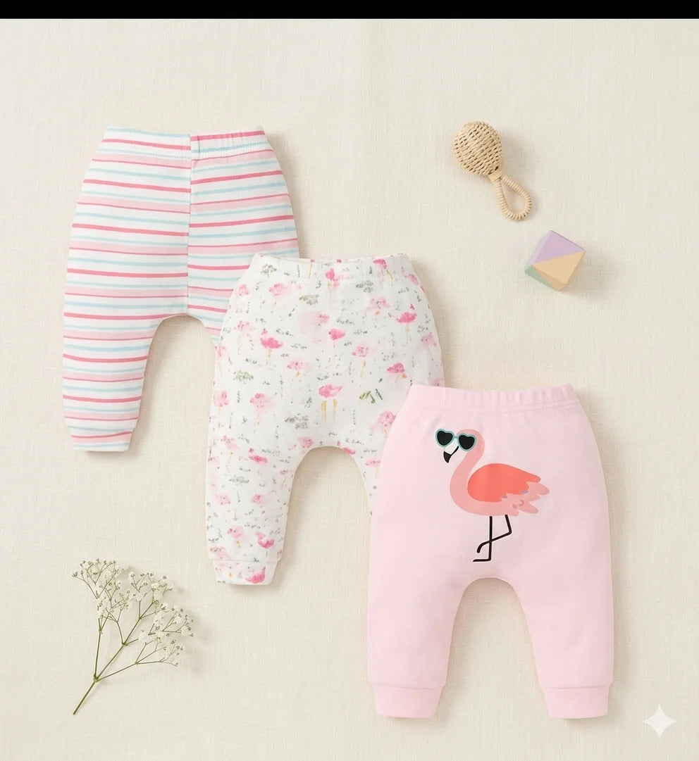moms care girl pants flamingo