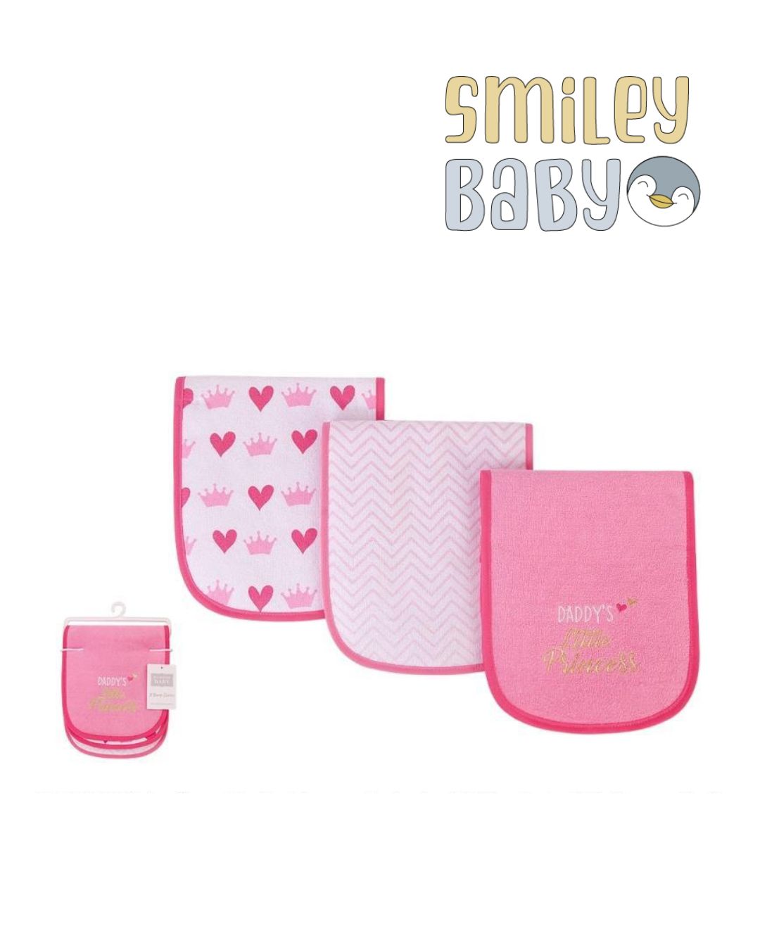 Hudson Baby Burp Cloth Pack Of 3 DADDY
