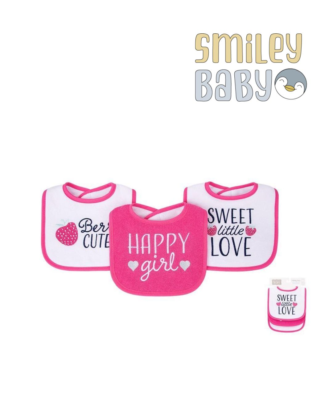 3 Bibs towel sweet little love
