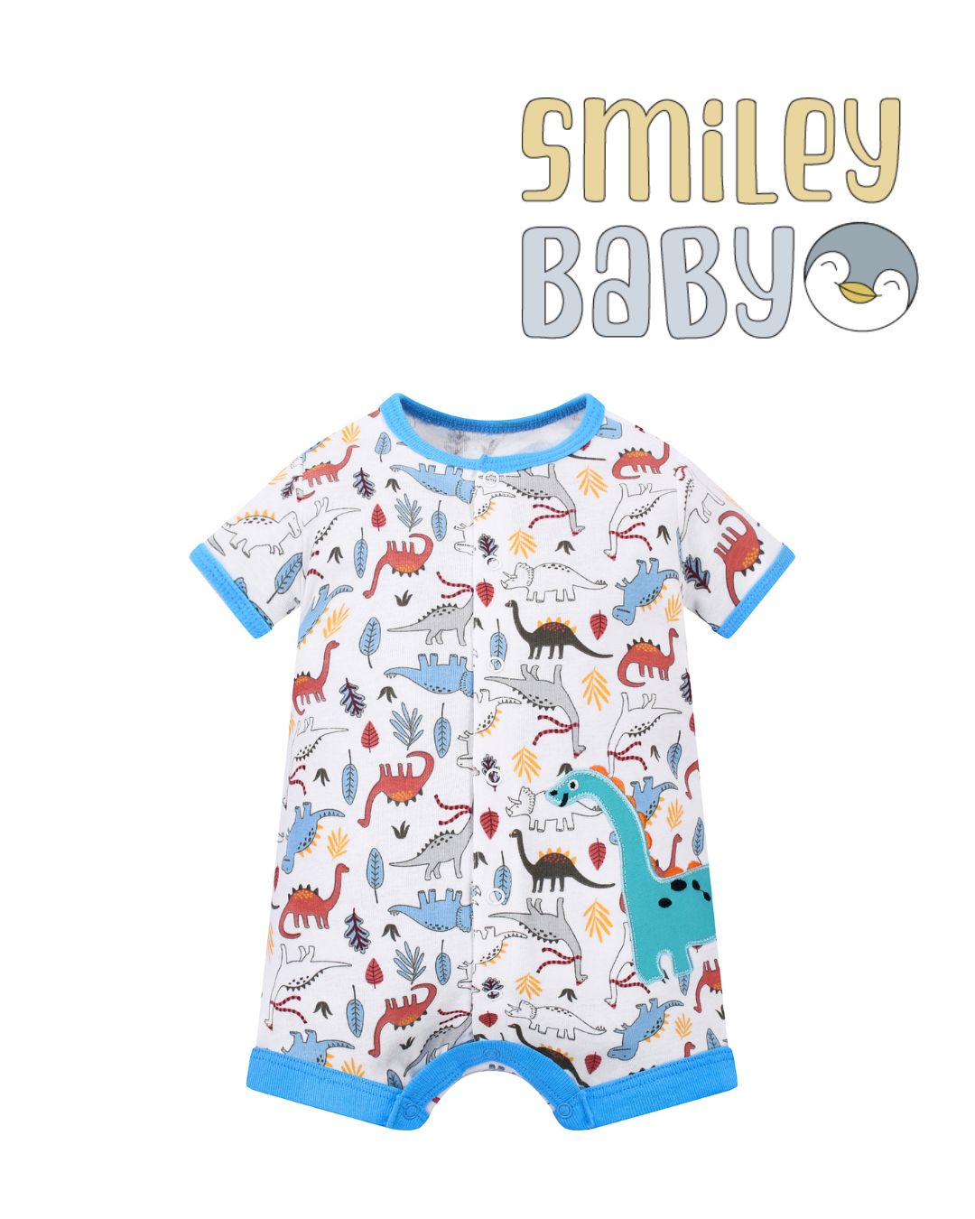 Romper WHITE DINOSAUR
