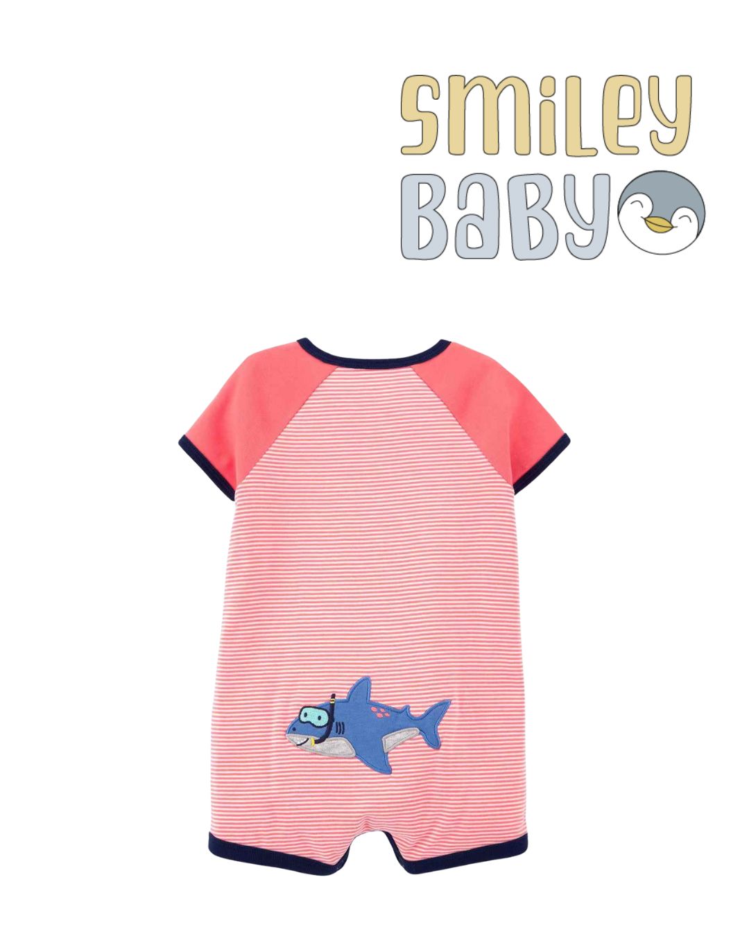 Romper red shark
