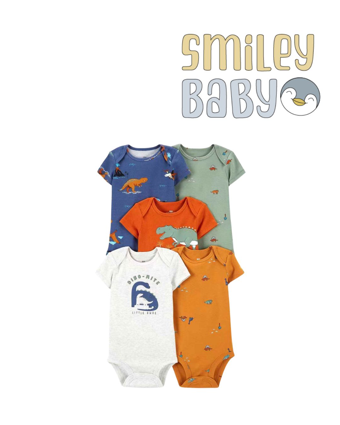 Baby Boy Cotton Bodysuits DINOSAUR