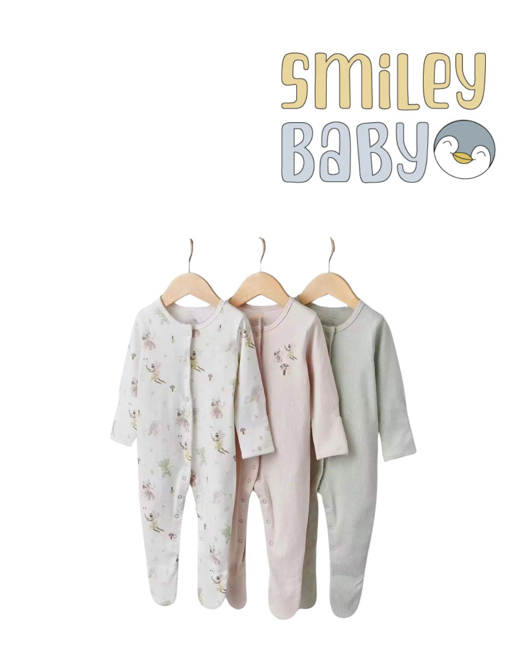 Baby Cotton Pajamas Set 3 Pcs GREEN FAIRY
