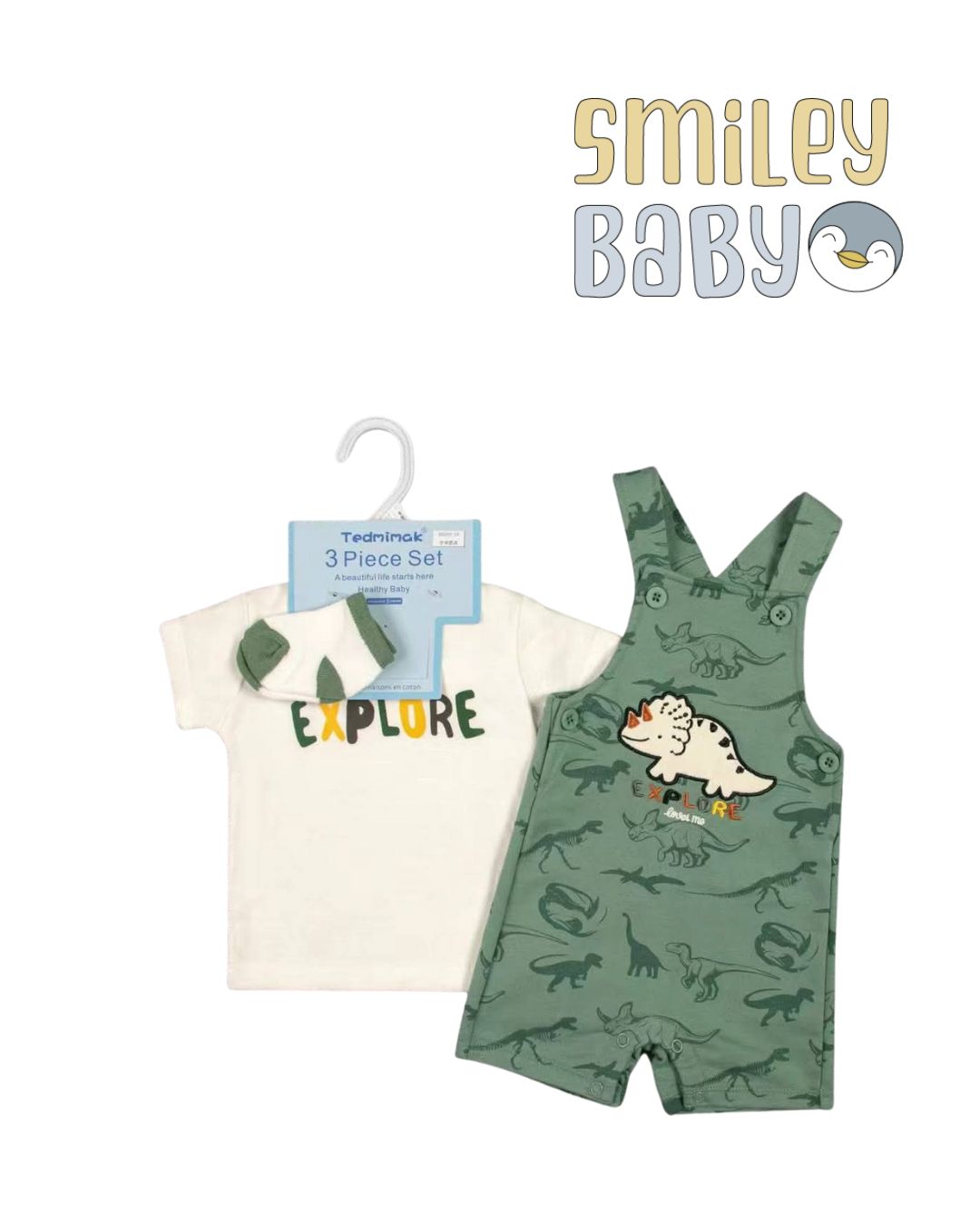 3 pcs set beige dinasour