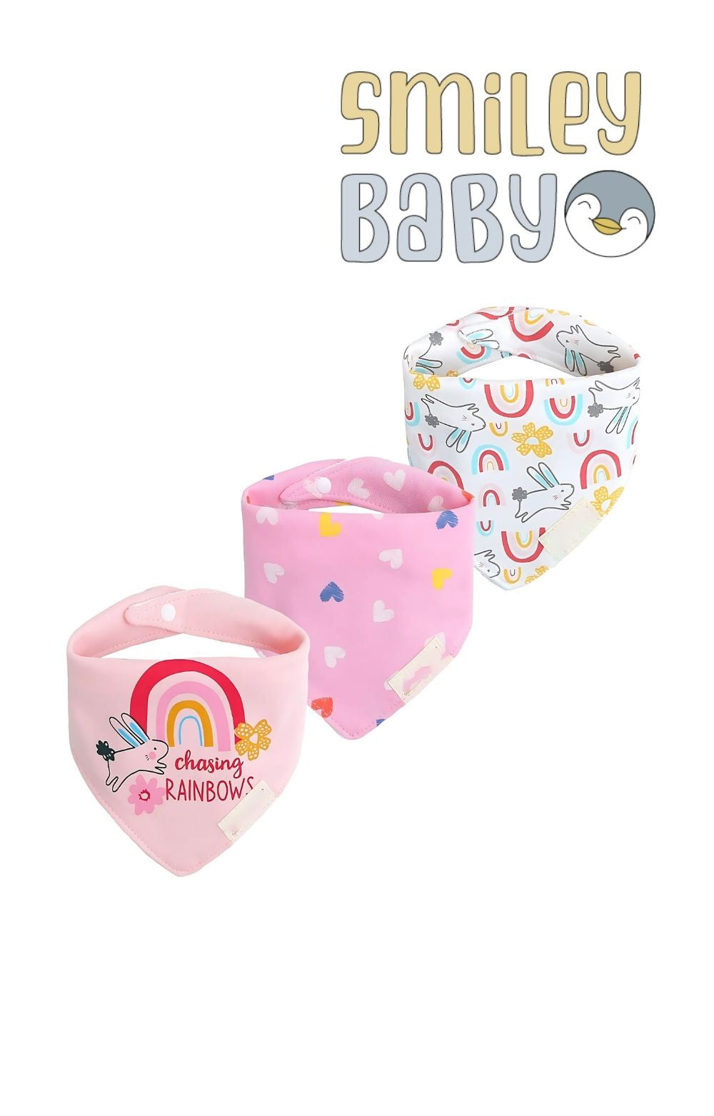 Mom's Care Bibs 3pcs Chasing Rainbow