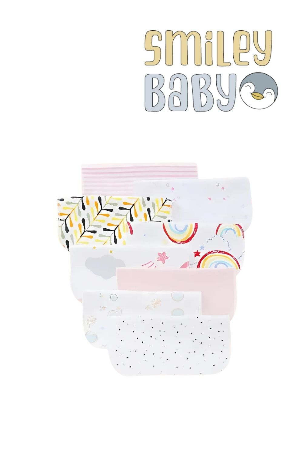8-Pack Baby Washcloths COTTON RAINBOW
