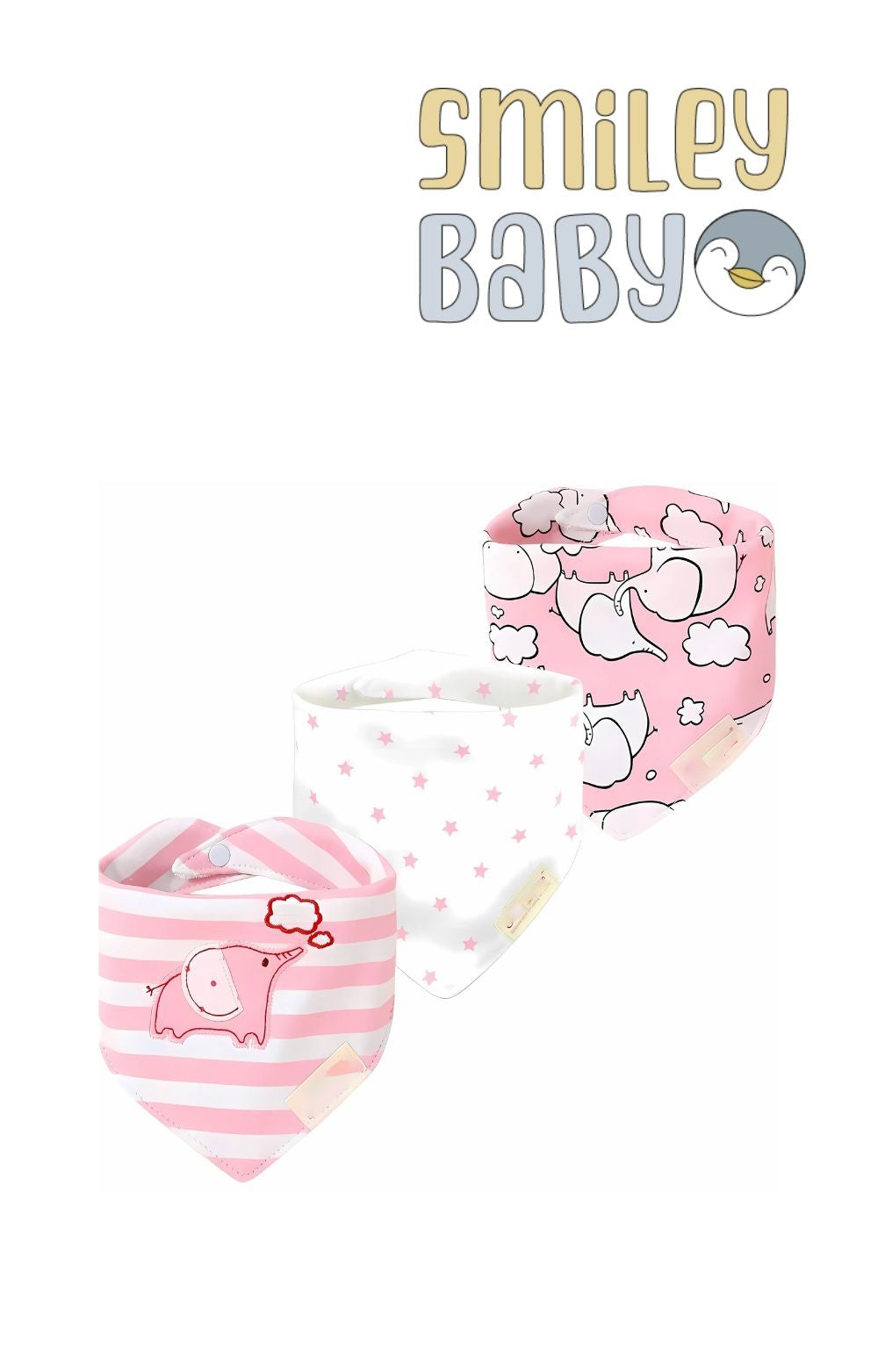 Mom's Care Bibs 3pcs Elephant