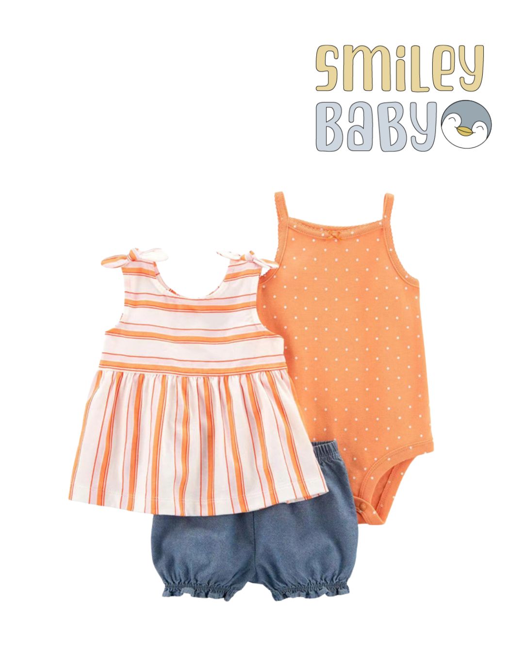 Baby 3-Piece orange and white