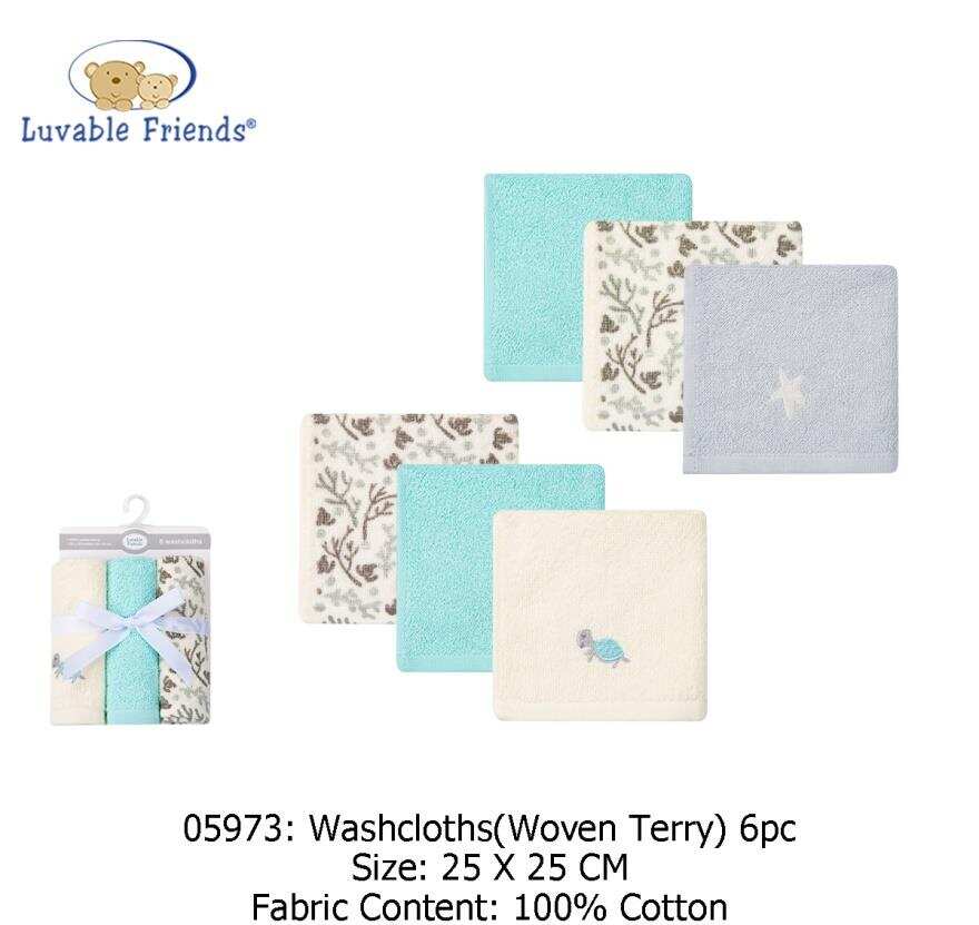 washcloth 6pcs turtle