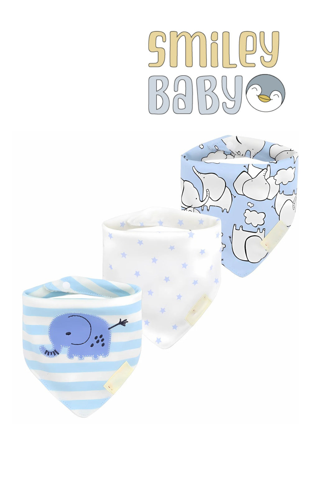 Mom's Care Bibs 3pcs elephant