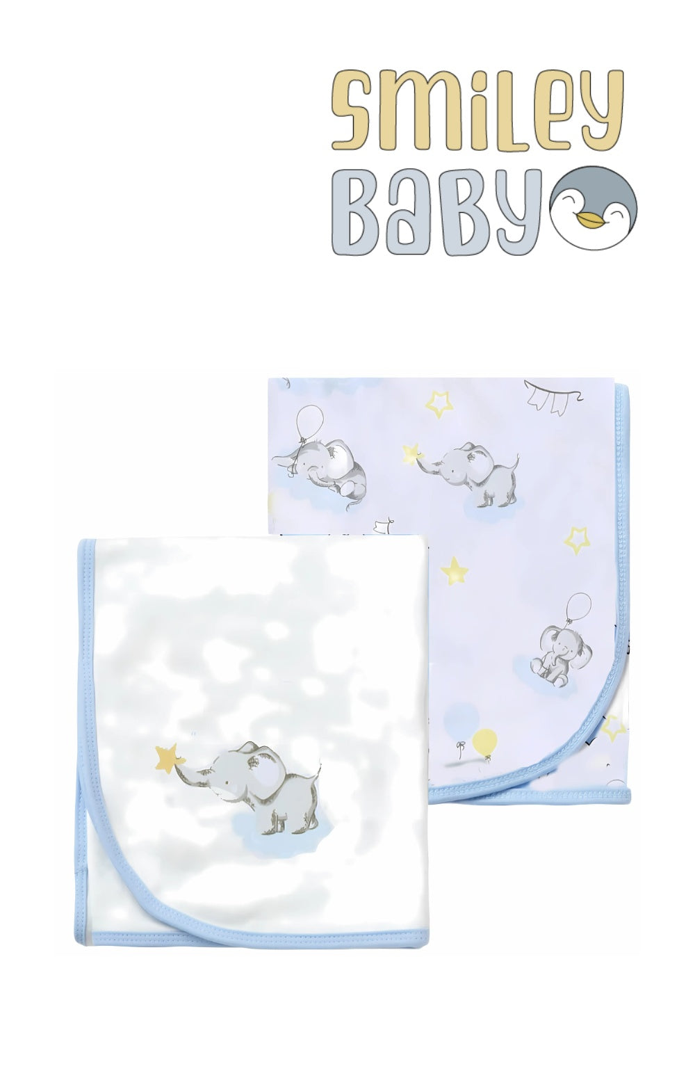 Boys Swaddles Star Elephant