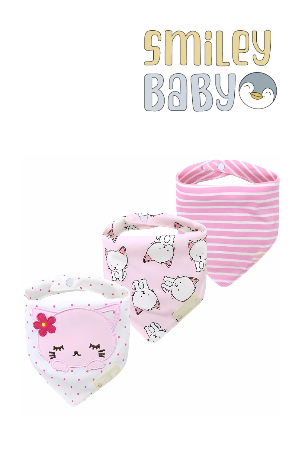 Mom's Care Bibs 3pcs cute cat