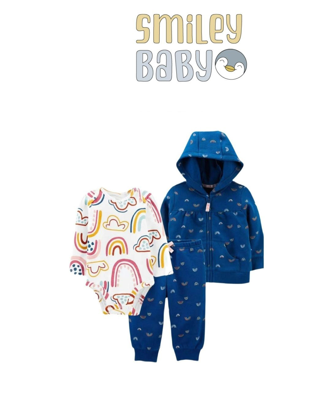 Girls Tracksuit NAVY RAINBOW