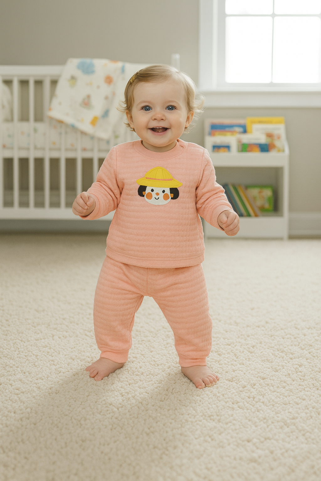 Fleece pyjama orange girl