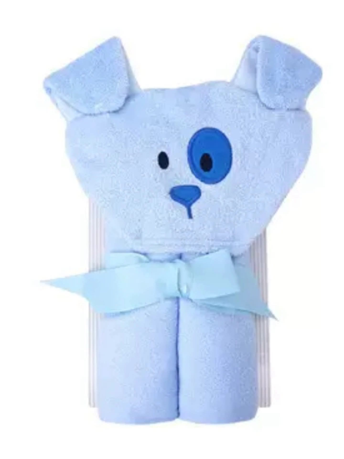 Baby Hooded Towel blue dog
