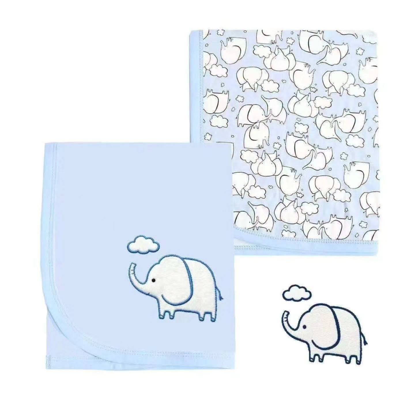 Boys Swaddles blue elephant