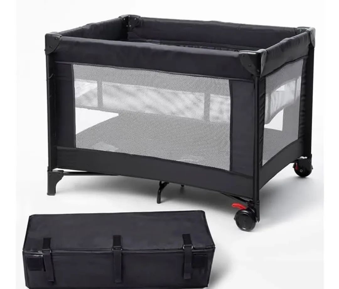 BABELIO Pack and Play Portable Playard with Mattress and Carry Bag