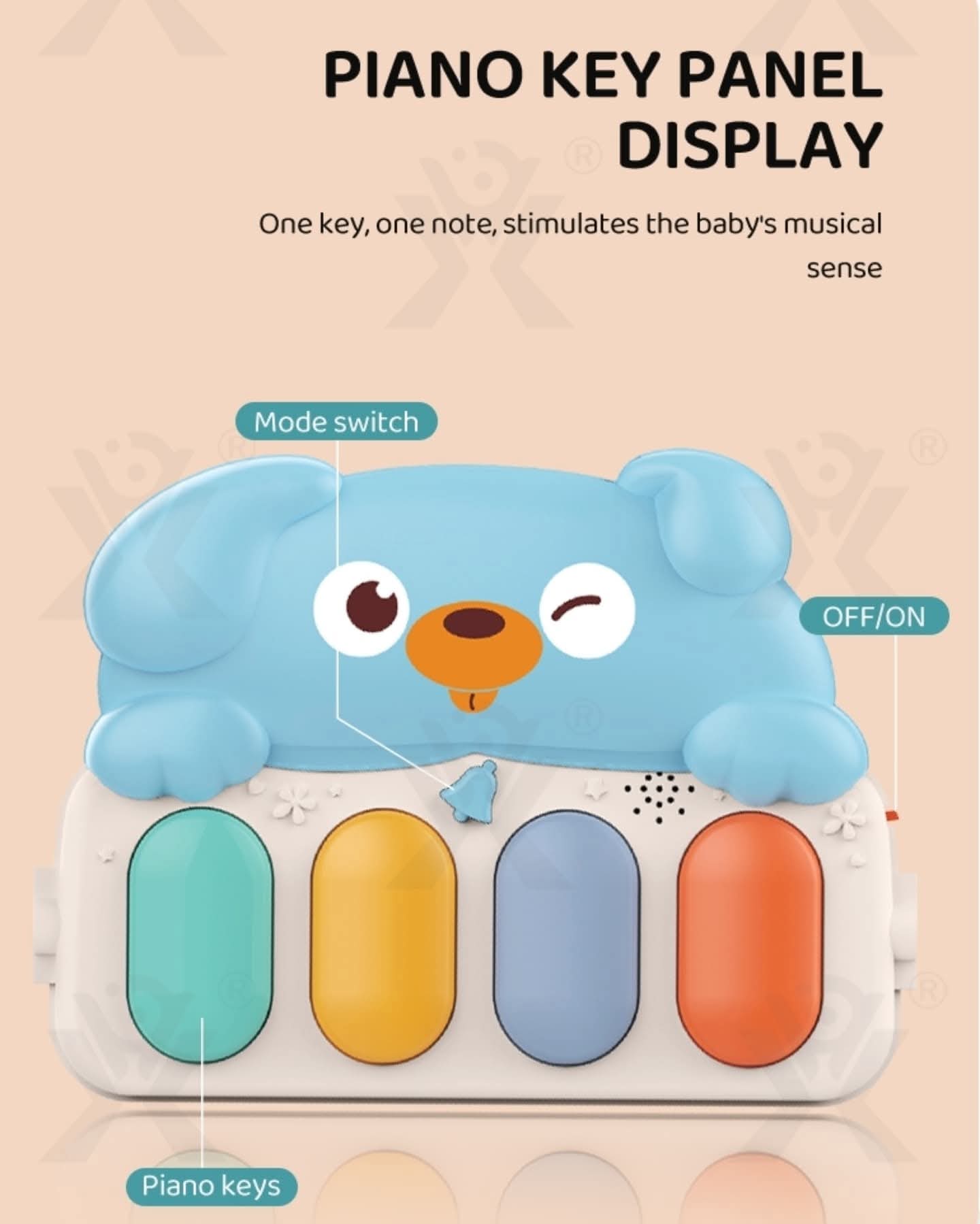 2 in 1 play mat and walker blue
