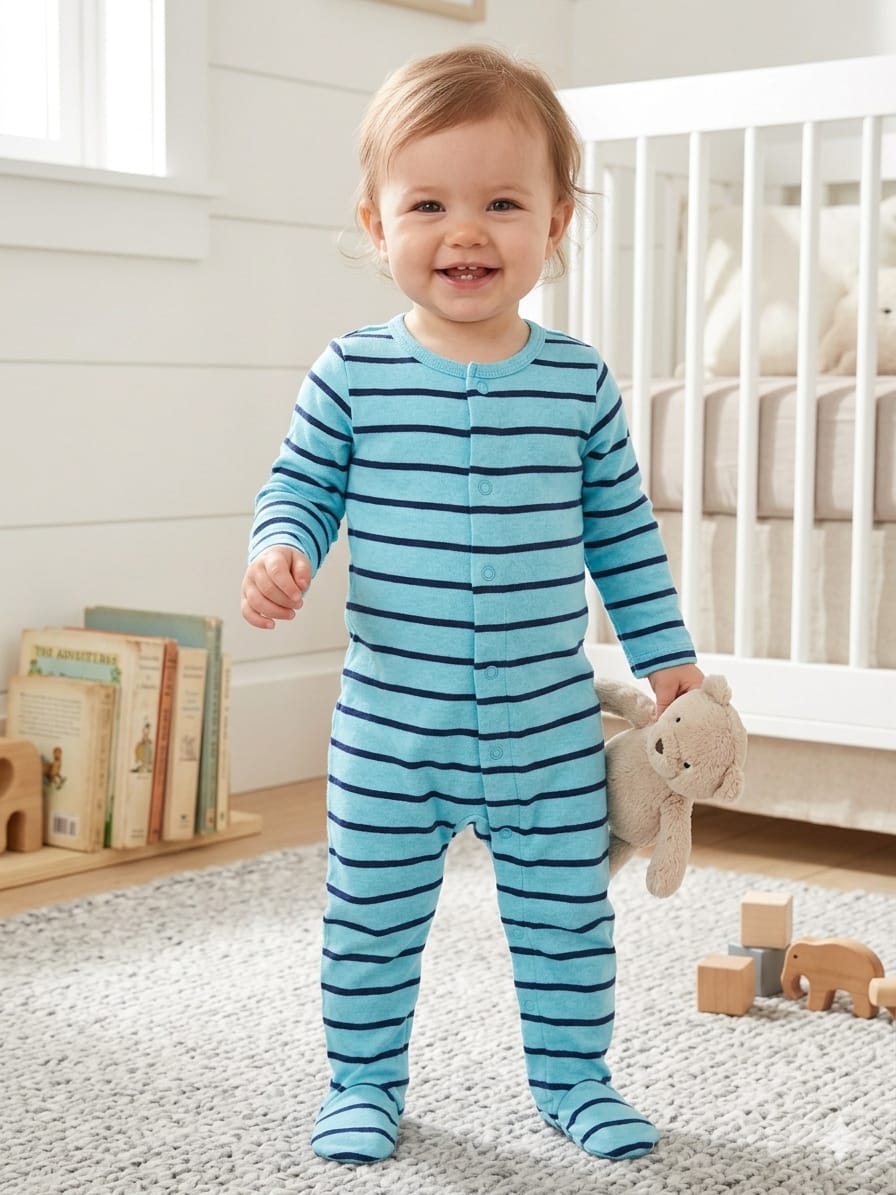 overall coton blue