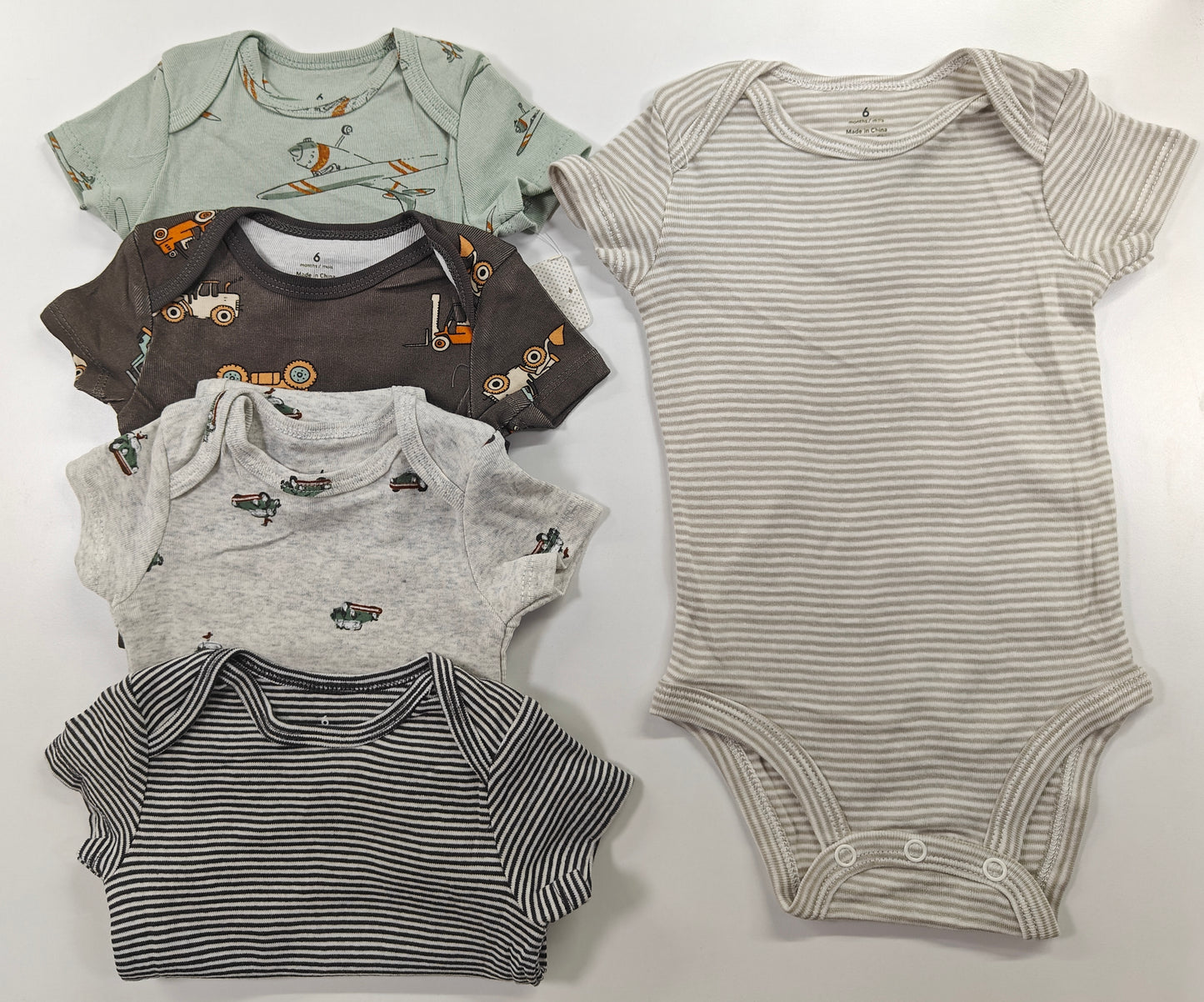 Baby Boy Cotton Bodysuits airplane
