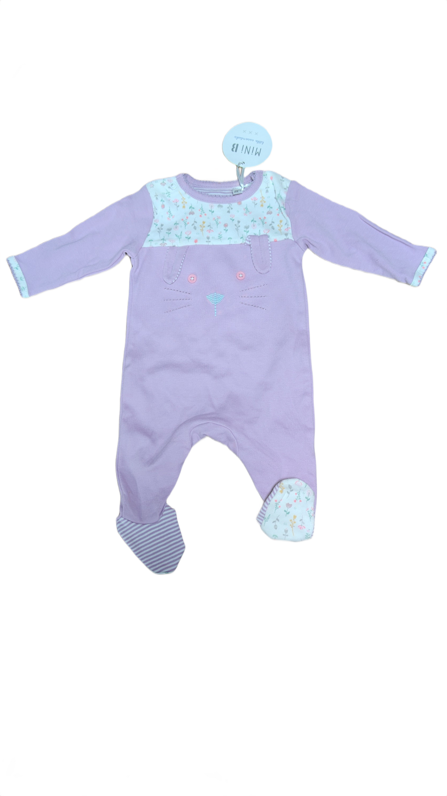overall coton flower purple