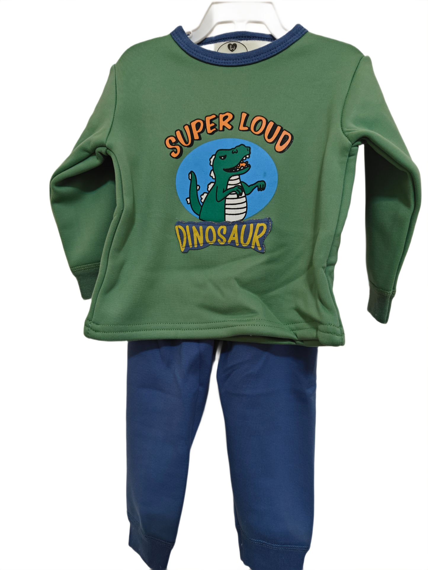 winter pyjama fleece inside little super loud green