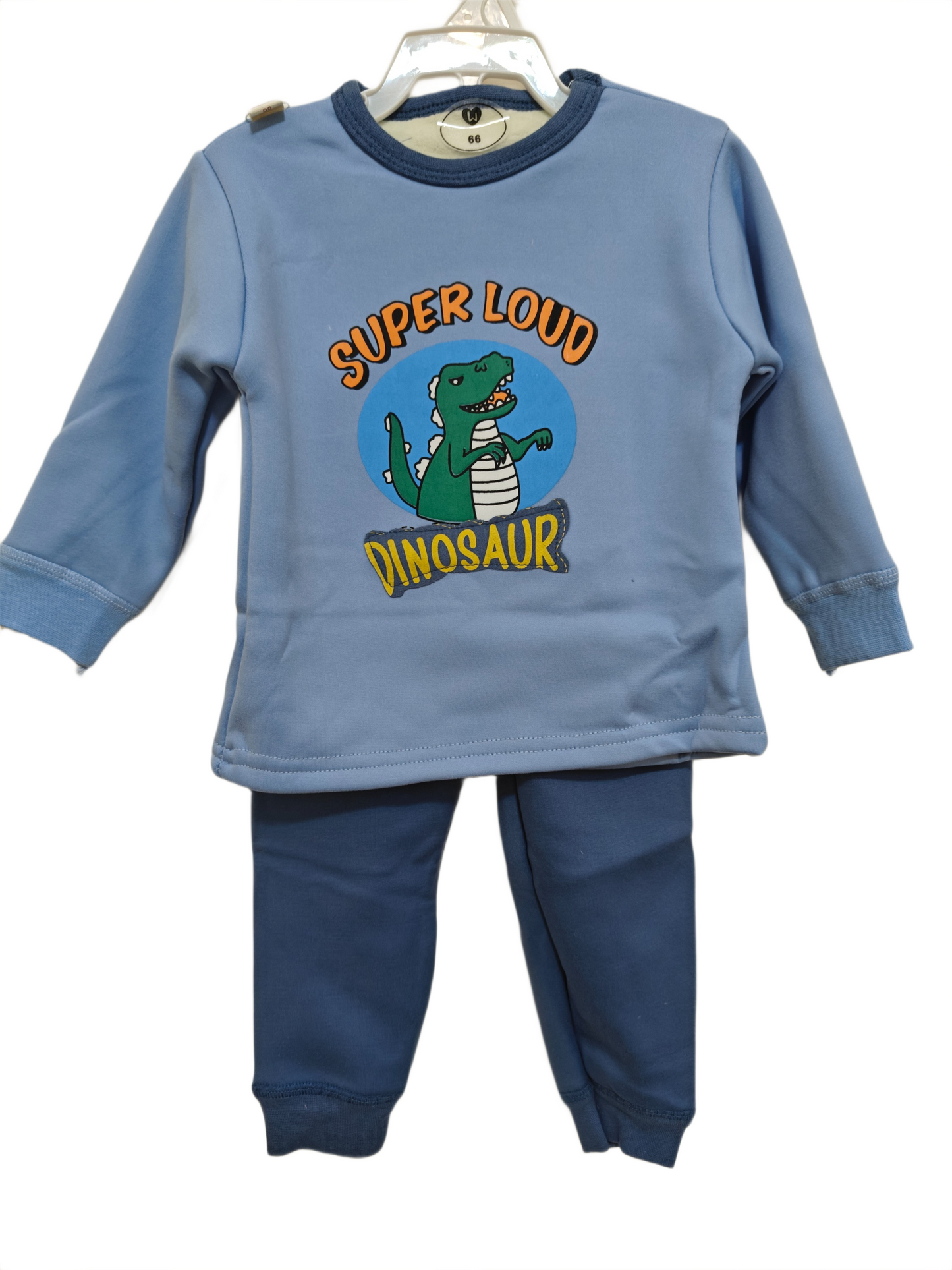 winter pyjama fleece inside little super loud blue