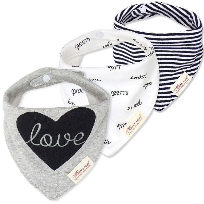 Mom's Care Bibs 3pcs love