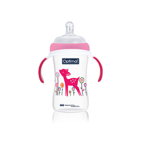 Extra Wide Neck Feeding Bottle With Handle 240ml OPB-0104