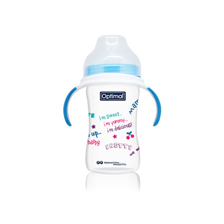 Extra Wide Neck Feeding Bottle With Handle 240ml OPB-0104
