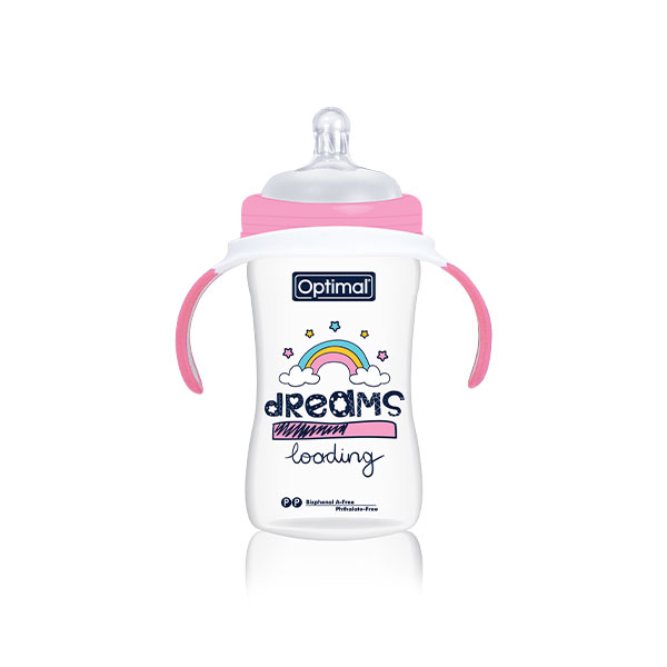 Extra Wide Neck Feeding Bottle With Handle 240ml OPB-0104