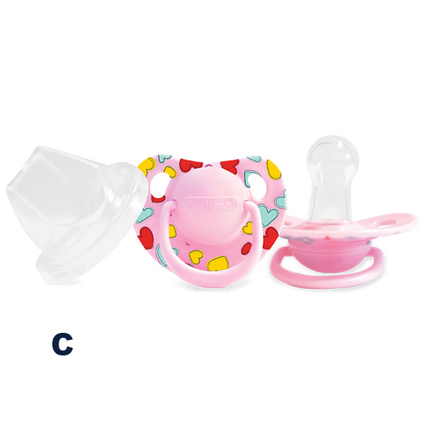 Round Nipple Silicone Pacifier 0+ OPB-0105