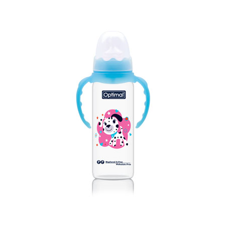 Narrow Neck Orthodontic Feeding Bottle With Handle 240ml OPB-1022