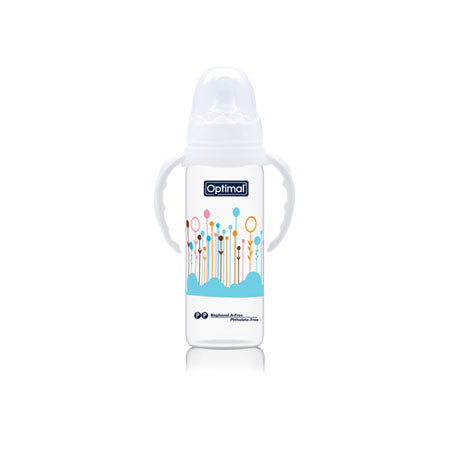 Narrow Neck Orthodontic Feeding Bottle With Handle 240ml OPB-1022