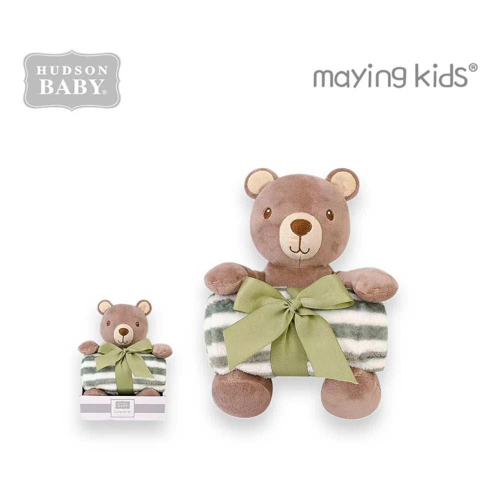 Baby Blanket & Plush Toy Set bear 100x75cm