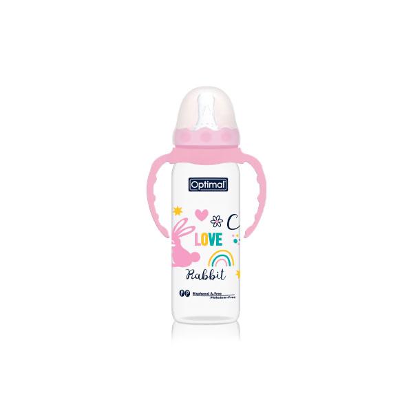 Narrow Neck Feeding Bottle With Handle 240 ML OPB-1027